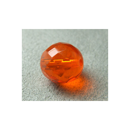 Facettes en verre de Bohême 12mm Mandarine (x1)
