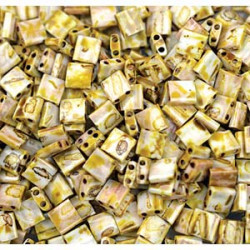 TL-4512 Tilas Bead 5mm Picasso Op Canary Yellow (x 5gr)