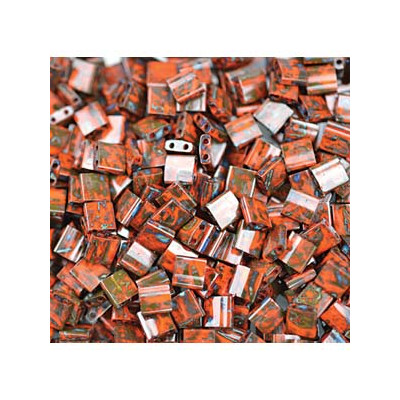 TL-4520 Tilas Bead 5mm Picasso Op Orange (x 5gr) 