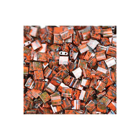 TL-4520 Tilas Bead 5mm Picasso Op Orange (x 5gr) 