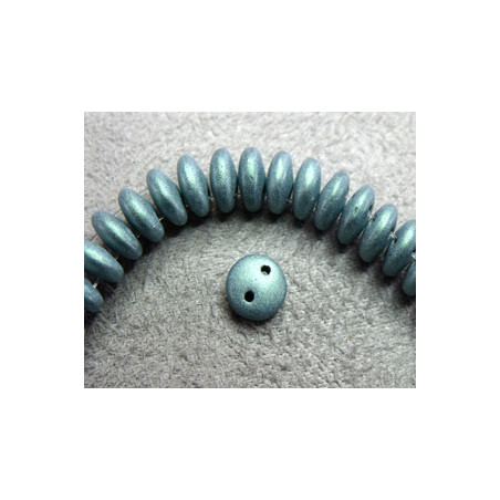 Perles Lentilles 6mm Metallic Suede Light Green (X 50perles) 