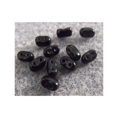 Perles Bi BO - 5.5x2.8 mm - Jet 23980 (X10gr) Perles Bi BO - 5.5x2.8 mm - Jet 23980 (X10gr)