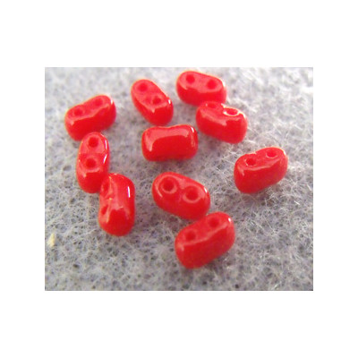 Perles Bi BO - 5.5x2.8 mm - Coral Red 93200 (X10gr) 