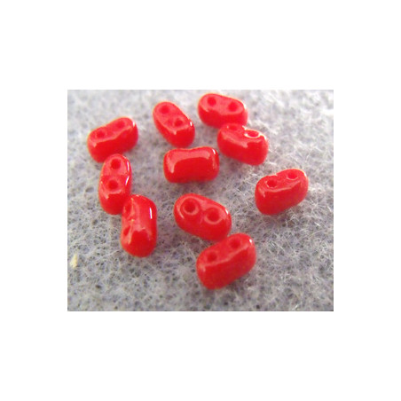 Perles Bi BO - 5.5x2.8 mm - Coral Red 93200 (X10gr) 
