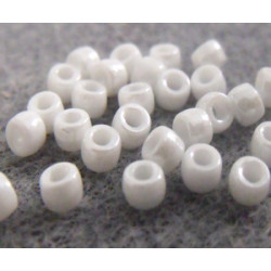 Perles Rocailles Matubo 7/0 White Ceramique Look 03000/65431 (X10gr)