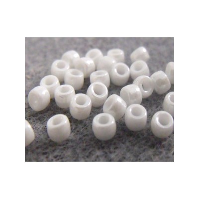 Perles Rocailles Matubo 7/0 White Ceramique Look 03000/65431 (X10gr)