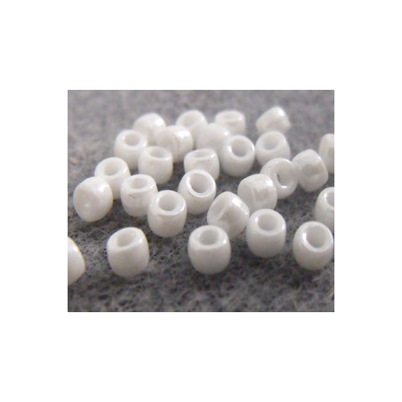 Perles Rocailles Matubo 7/0 White Ceramique Look 03000/65431 (X10gr)