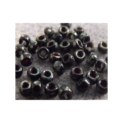 Perles Rocailles Matubo 7/0 Jet Picasso 23980/43400 (X10gr) Perles Rocailles Matubo 7/0 Jet Picasso 23980/43400 (X10gr)