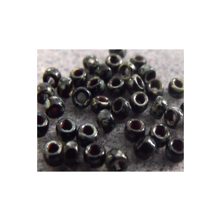 Perles Rocailles Matubo 7/0 Jet Picasso 23980/43400 (X10gr)