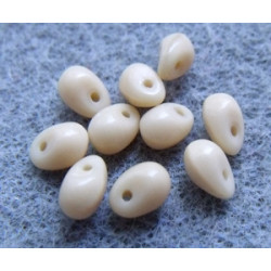 Perles Gouttes 4X6mm Beige Opaque (X50) 