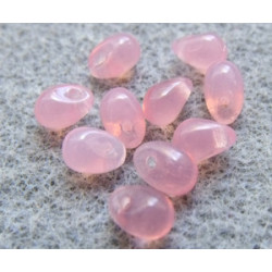 Perles Gouttes 4X6mm Rose Opal (X50) 