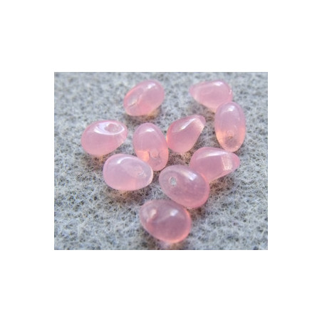 Perles Gouttes 4X6mm Rose Opal (X50) 