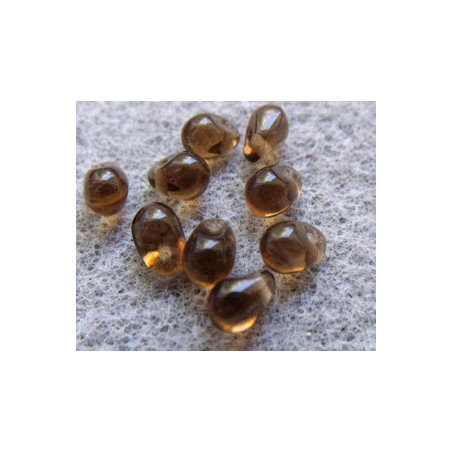 Perles Gouttes 4X6mm Smoky Topaz (X50) 