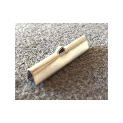 Embout à Clipser rectangle Argenté 30x8x5mm trou:1x3mm (x10) Embout à Clipser rectangle Argenté 30x8x5mm trou:1x3mm (x10)