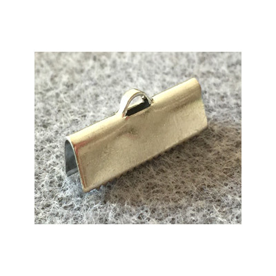 Embout à Clipser rectangle argenté vieilli 20x6x5 mm trou:1x3 mm(X10) photo non contactuelle Embout à Clipser rectangle argenté vieilli 20x6x5 mm trou:1x3 mm(X10) photo non contactuelle