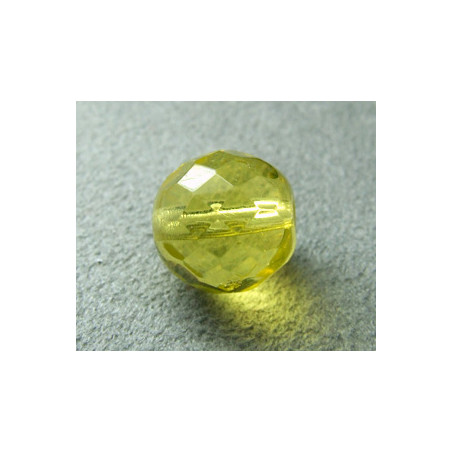 Facettes en verre de Bohême 12mm Jonquille (x1)
