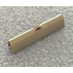 Embout à Clipser rectangle Bronze 30x8x5mm trou:1x3mm (x2Pc) 