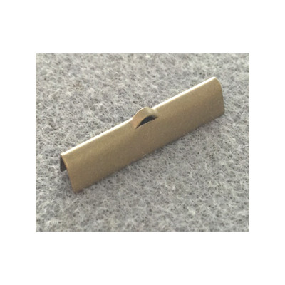 Embout à Clipser rectangle Bronze 30x8x5mm trou:1x3mm (x2Pc) Embout à Clipser rectangle Bronze 30x8x5mm trou:1x3mm (x2Pc)