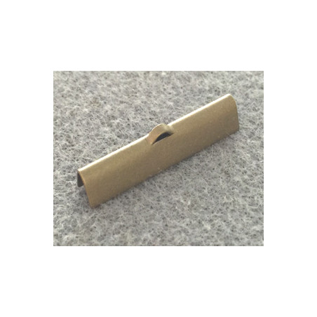 Embout à Clipser rectangle Bronze 30x8x5mm trou:1x3mm (x2Pc) 