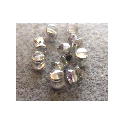 Perle en verre Tchèque "Pellet" 4x6mm Crystal Vitrail 4X6mm 00030/26536 (X50) 