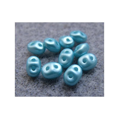 Perles Super Duo 2,5X5mm Aquamarine Pastel (x sachet de 10gr env.) 
