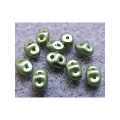 Perles Super Duo 2,5X5mm Olivine Pastel (x sachet de 10gr env.) 