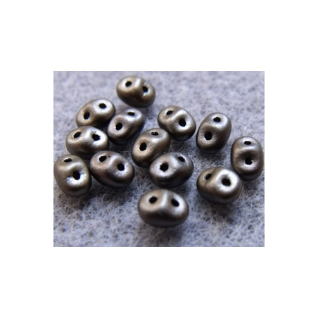 Perles Super Duo 2,5X5mm Crystal Grey Rainbow(x sachet de 10gr env.)  