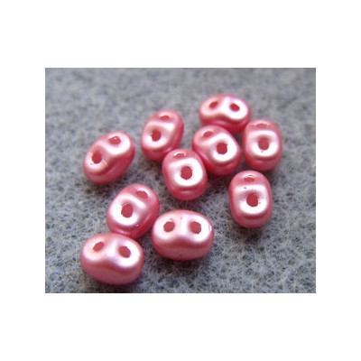 Perles Super Duo 2,5X5mm Light Coral Pastel (x sachet de 10gr env.) 