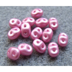 Perles Super Duo 2,5X5mm Pink Pastel (x sachet de 10gr env.)