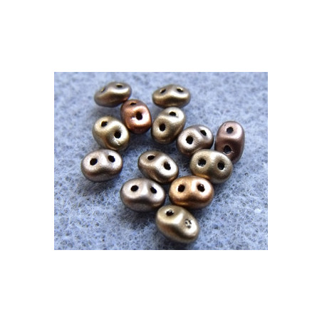 Perles Super Duo 2,5X5mm Crystal Gold Rainbow(x sachet de 10gr env.)  