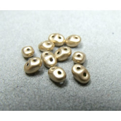 Perles Super Duo 2,5X5mm Light Gold Mat(x 10gr) 