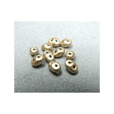 Perles Super Duo 2,5X5mm Light Gold Mat(x 10gr) 