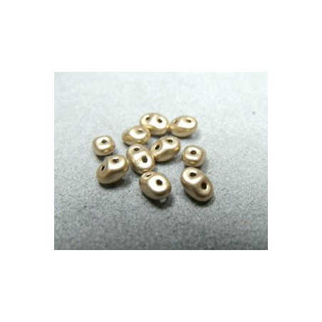Perles Super Duo 2,5X5mm Light Gold Mat(x 10gr) 