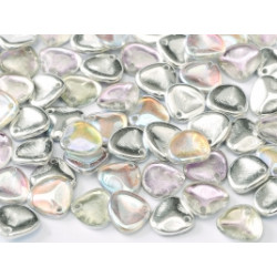 Perle Pétale Crystal Silver Rainbow 8X7mm (X50) 