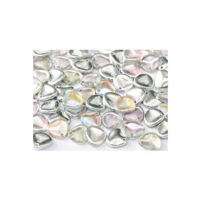 Perle Pétale Crystal Silver Rainbow 8X7mm (X50) 