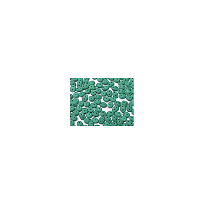 Perles Super Duo 2,5X5mm Turquoise Green Mat (x 10gr env.) 