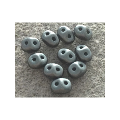 Perles Super Duo 2,5X5mm Dark Grey Pastel (x sachet de 10gr env.) 