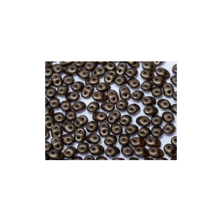 Perles Super Duo 2,5X5mm Dark Brown Pastel (x sachet de 10gr env.) 