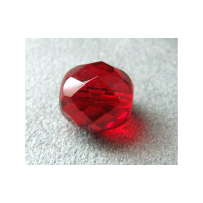 Facettes en verre de Bohême 12mm Light Siam (x1) Facettes en verre de Bohême 12mm Light Siam (x1)