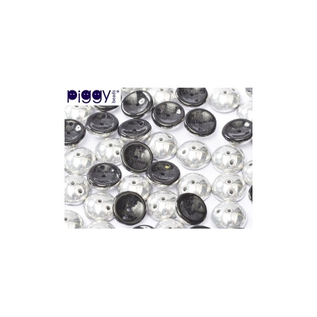 Perles Piggy Opaque jet Labrador 4X8mm (Xenviron50) 