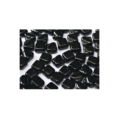 Perles Silky 6X6mm Jet (X50) Perles Silky 6X6mm Jet (X50)
