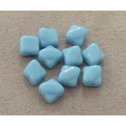 Perles Silky 6X6mm Turquoise Blue (X50)  