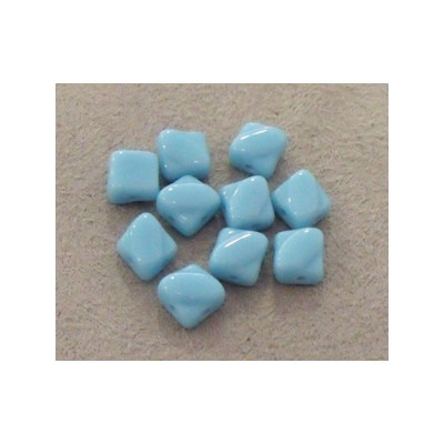 Perles Silky 6X6mm Turquoise Blue (X50)  