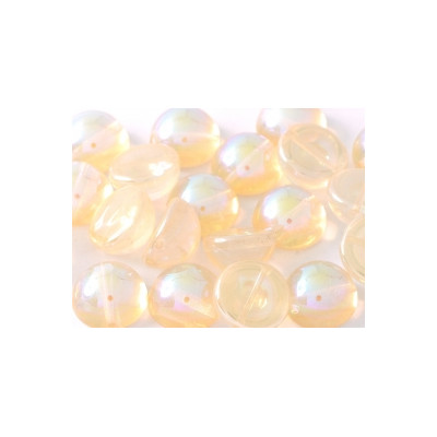 Dome Bead 14 x 8 mm Crystal Lemon Rainbow (x4)
