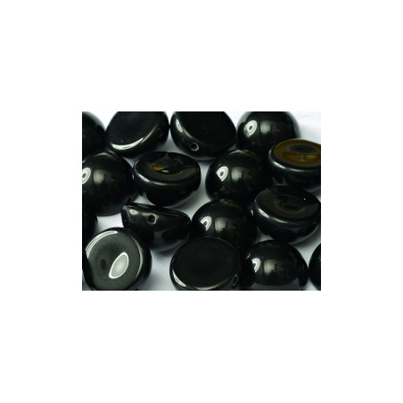 Dome Bead 14 x 8 mm Jet (x4)