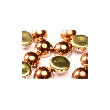 Dome Bead 14 x 8 mm Jet California Gold Rush (x4)