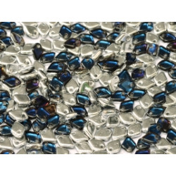 Perles Dragon® Scale Bead 1,5 x 5 mm Crystal Bermuda blue (x5gr)