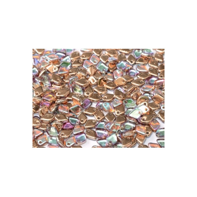 Perles Dragon® Scale Bead 1,5 x 5 mm Crystal Cooper Rainbow (x5gr)