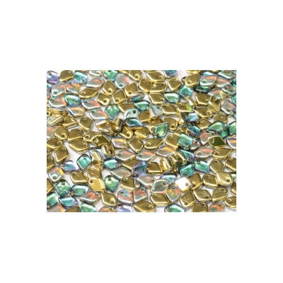 Perles Dragon® Scale Bead 1,5 x 5 mm Crystal Golden Rainbow (x5gr)
