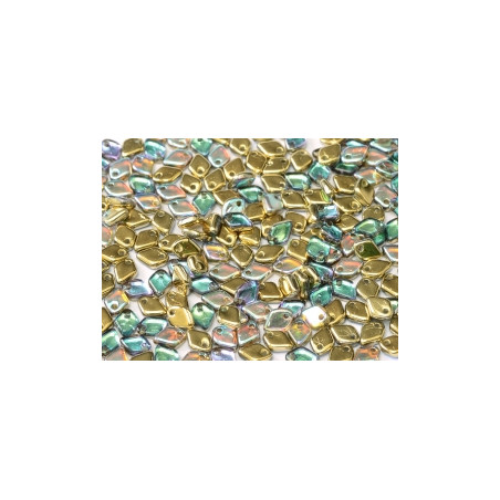 Perles Dragon® Scale Bead 1,5 x 5 mm Crystal Golden Rainbow (x5gr)